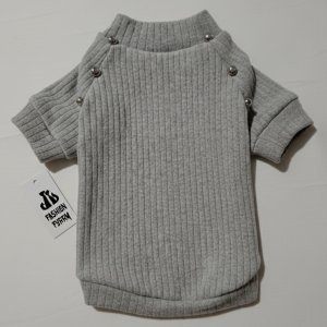 Gümüş Düğmeli Ribana Sweatshirt